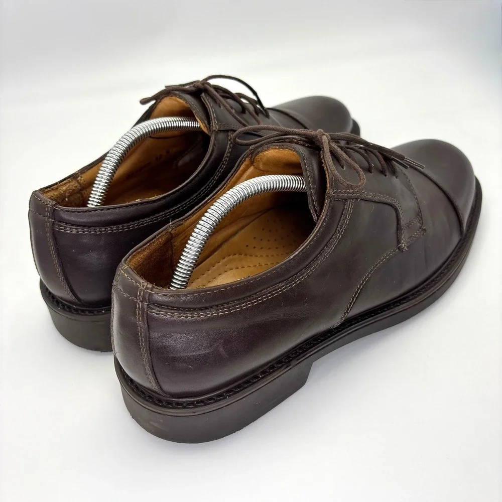 Venturini Comfort & Flex Men's 12M Brown Leather Oxford Made in Italy Shoes